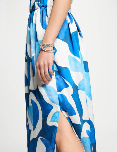 Jupe longue imprim&eacute;e multicolore femme