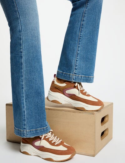 Sneakers su&eacute;dine multicolore femme