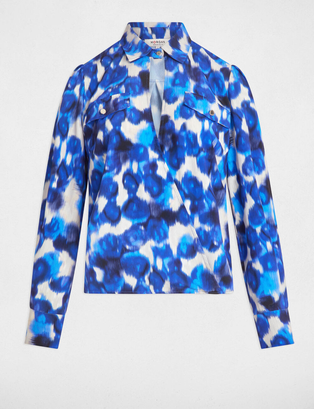 Blouse manches longues multicolore femme