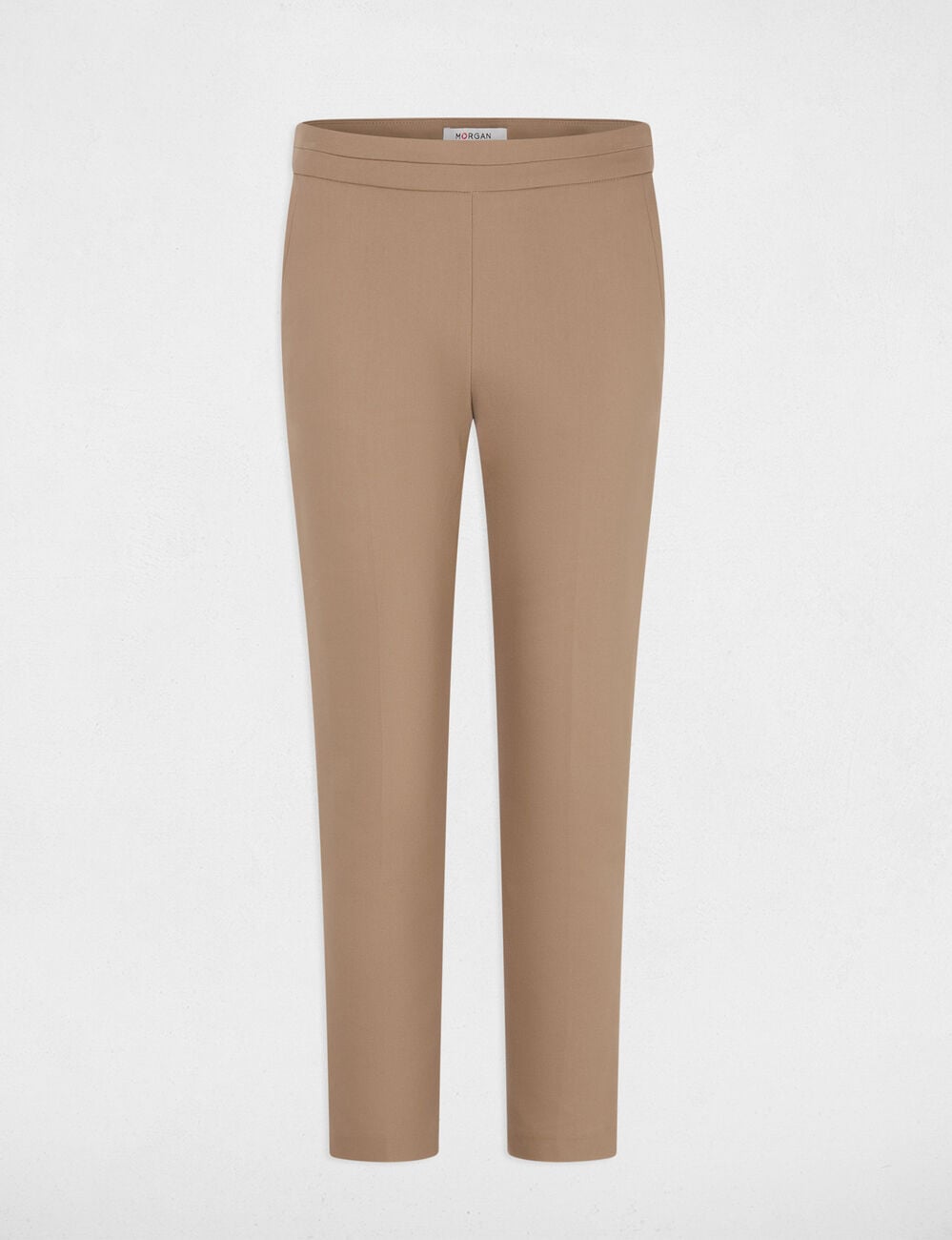7/8 broek met ceintuur taupe vrouw