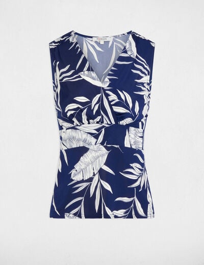 T-shirt ajust&eacute; d&eacute;collet&eacute; multicolore femme