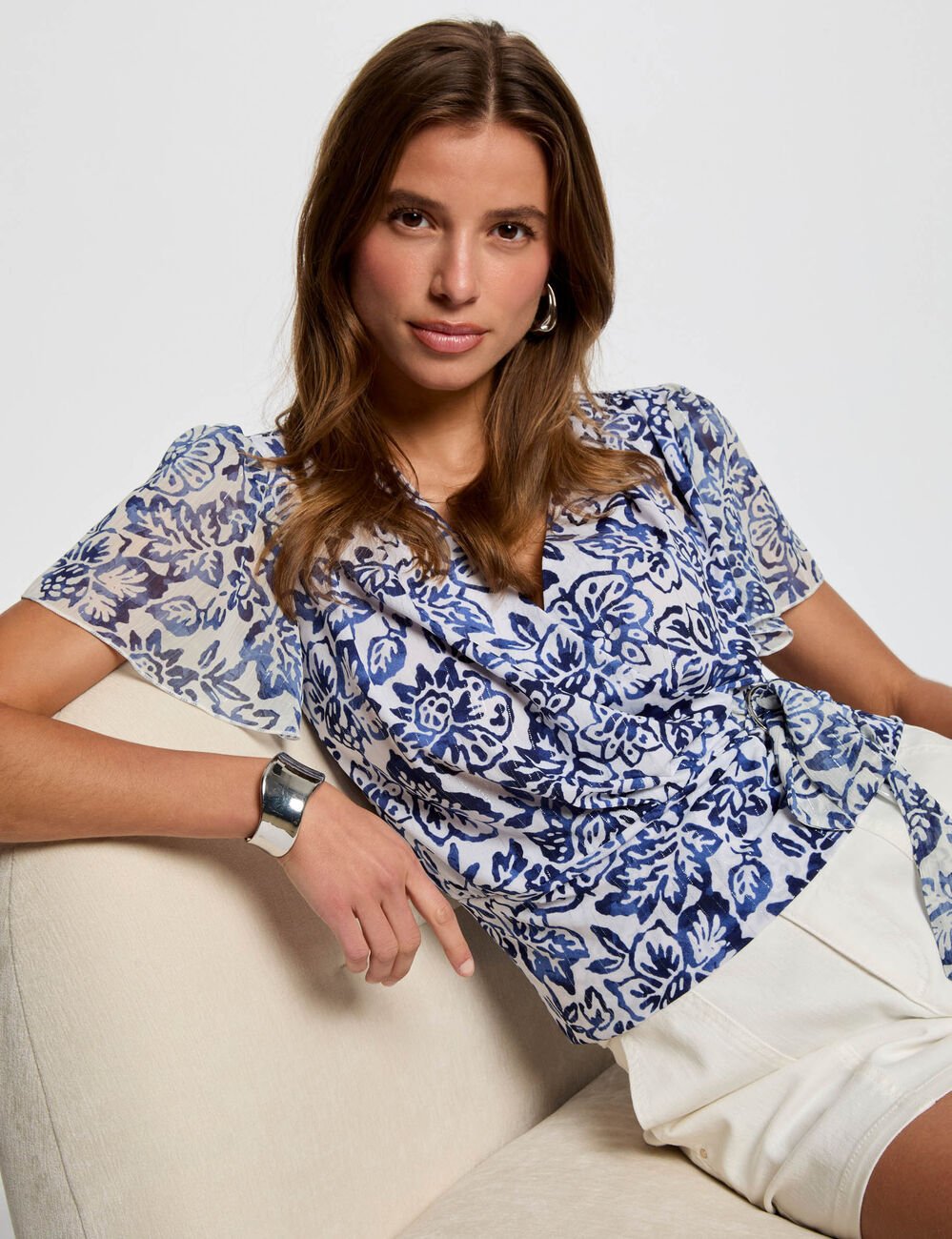 T-shirt met korte mouwen meerkleurig vrouw