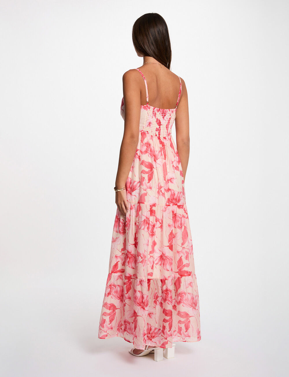 Robe longue cache coeur multicolore femme