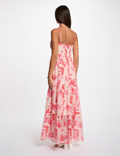 Robe longue cache coeur multicolore femme