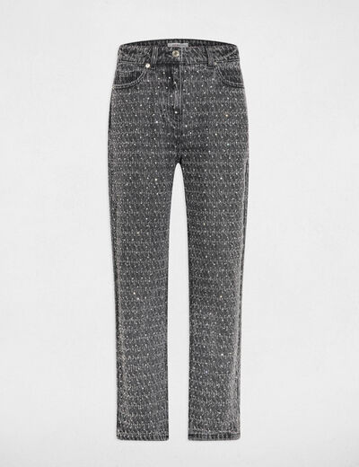 Hoge taille mom jeans mediumgrijs vrouw
