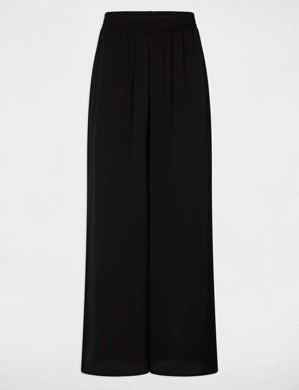 Pantalon large fluide noir femme