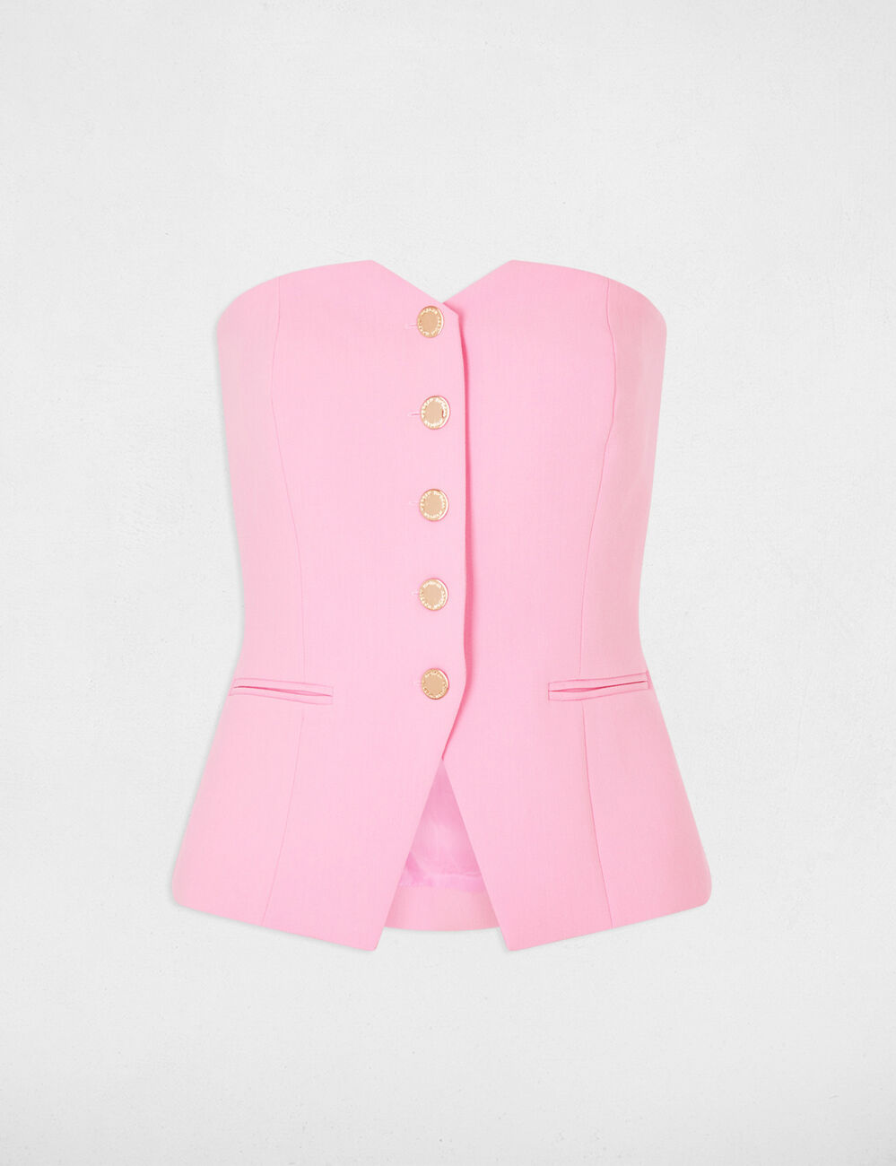 Bustier cintr&eacute; sans manches rose clair femme