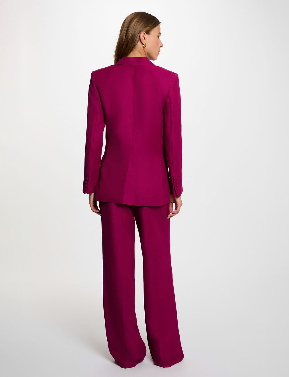 Veste blazer prune femme