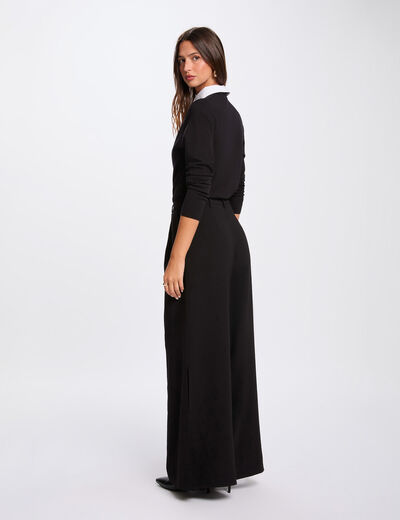 pull col revers noir femme Pull col revers noir femme