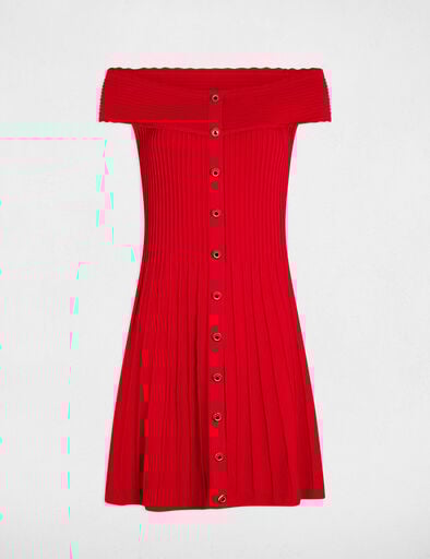 robe tricot courte trapeze rouge femme Robe tricot courte trapèze rouge femme