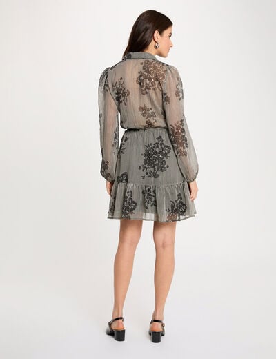 Robe courte fluide multicolore femme