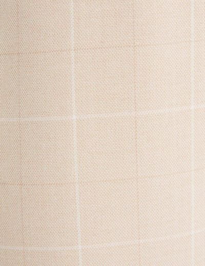 Pantalon droit taille haute beige femme