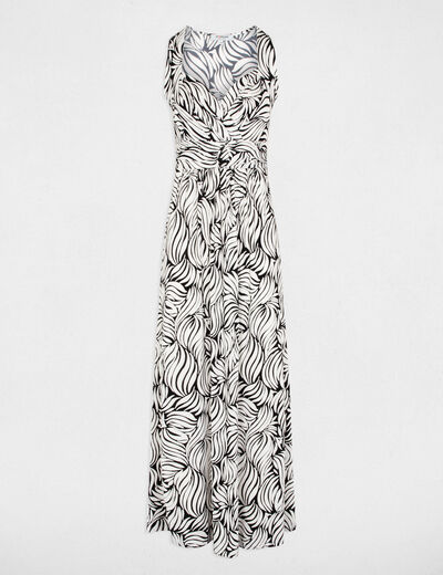 Robe longue droite imprimée multico femme