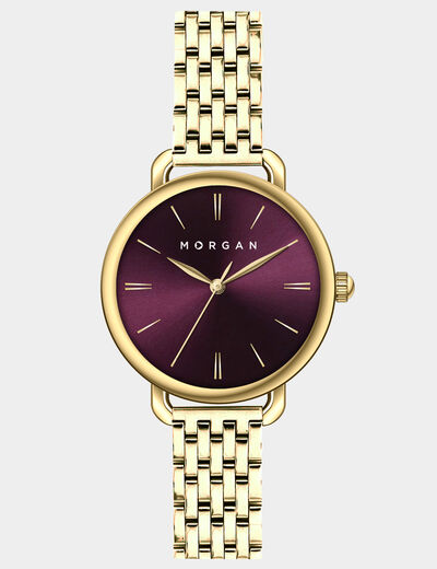 Montre classique jaune or femme
