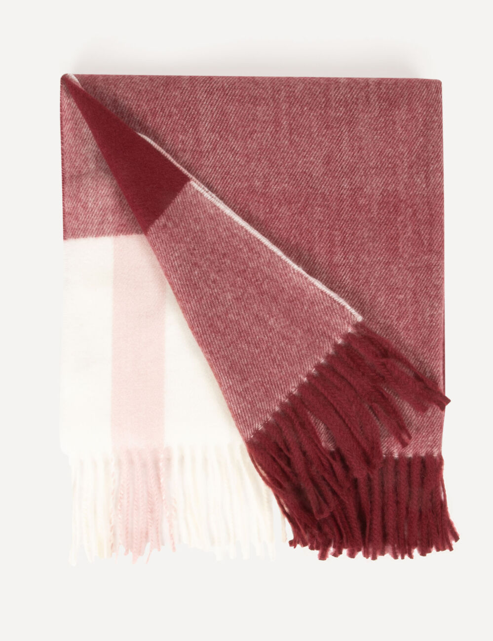 Geruite sjaal bordeaux vrouw