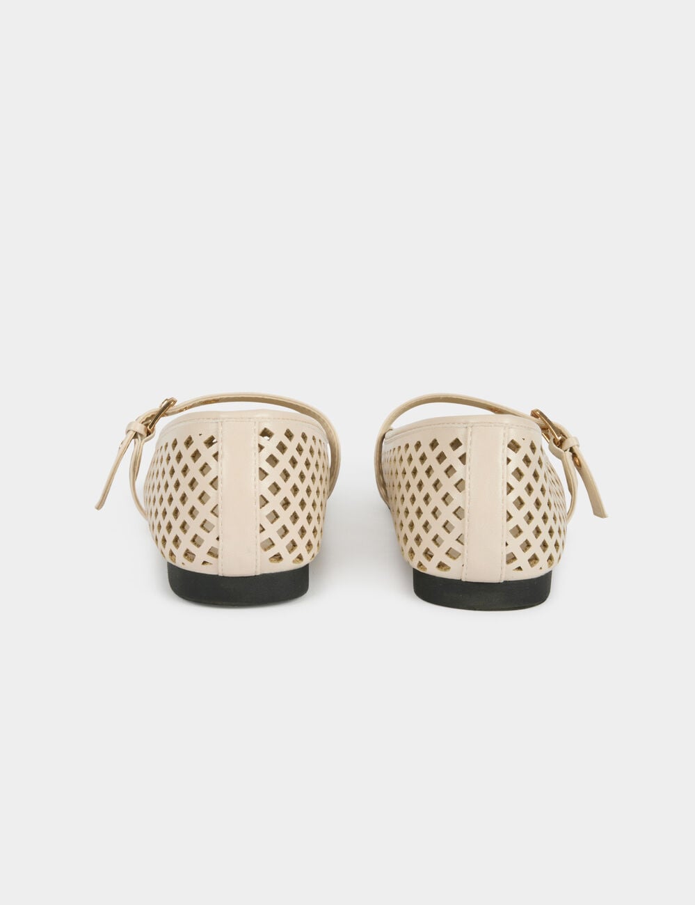 Ballerine &agrave; bride ivoire femme
