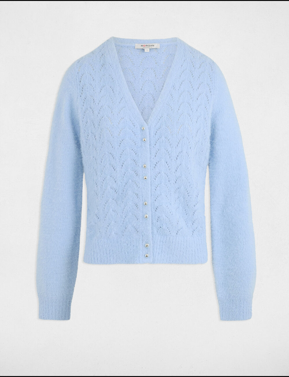 Vest met lange mouwen hemelsblauw vrouw