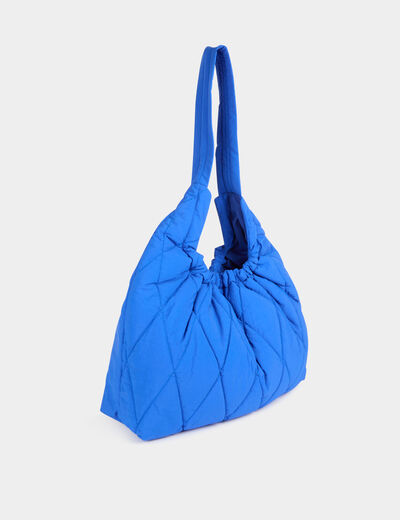 Sac matelassé porté-épaule bleu femme