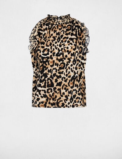 D&eacute;bardeur col montant multicolore femme