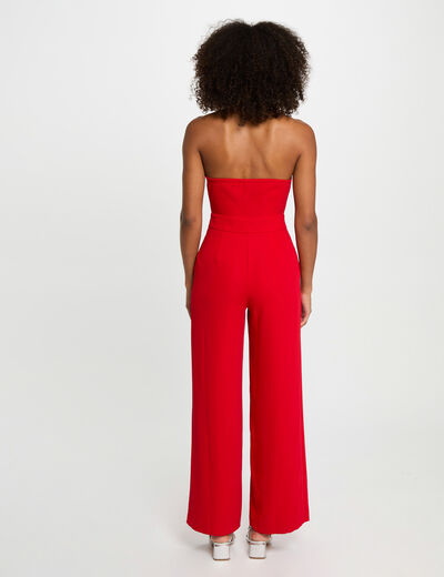 Lange jumpsuit rood vrouw