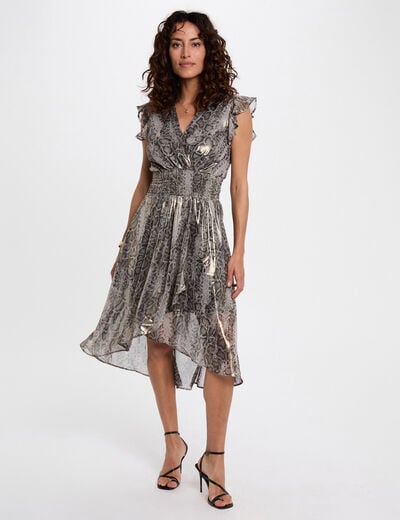 Robe longue cache coeur multicolore femme