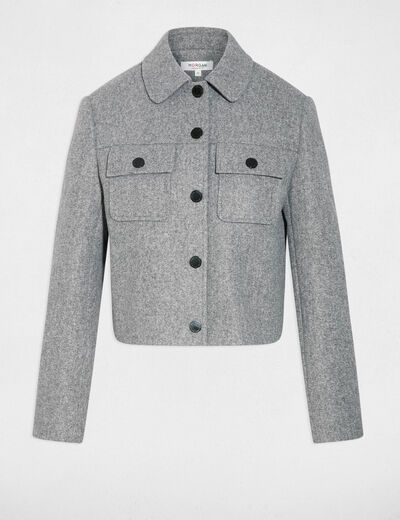 Veste ajust&eacute;e gris moyen femme