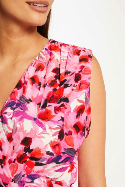 Jumpsuit met wijde pijpen meerkleurig vrouw