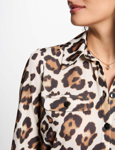 Top manches longues imprimé multicolore femme