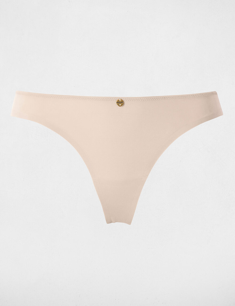 Lage taille kanten slip beige vrouw