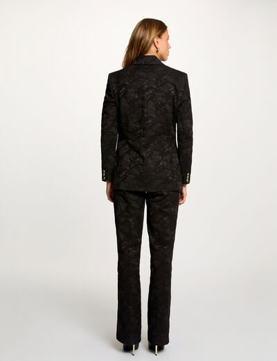 Pantalon slim taille haute noir femme