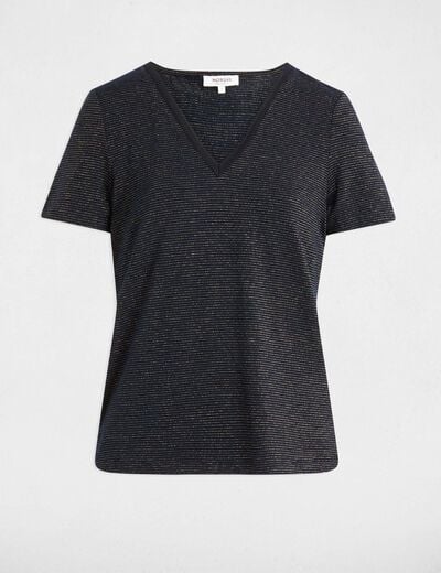 T-shirt met korte mouwen marineblauw vrouw