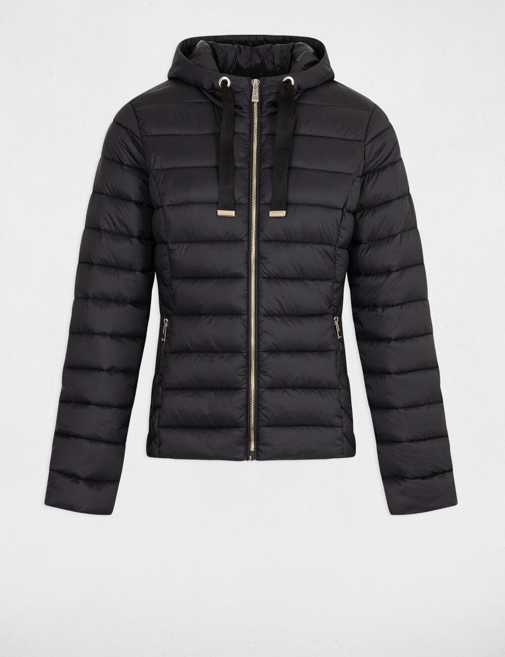 Doudoune col montant noir femme