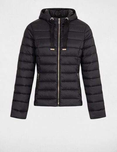 Doudoune col montant noir femme