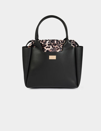 Shopper met pochette zwart vrouw