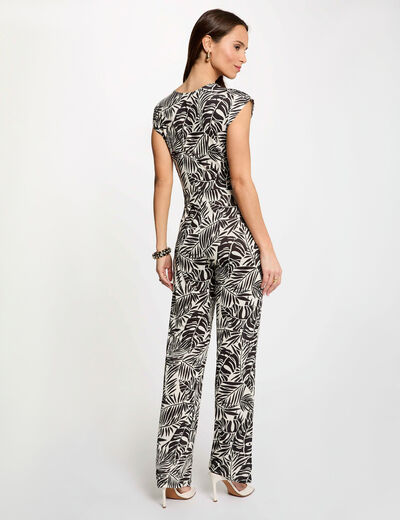 Nauwsluitende jumpsuit met decollet&eacute; meerkleurig vrouw