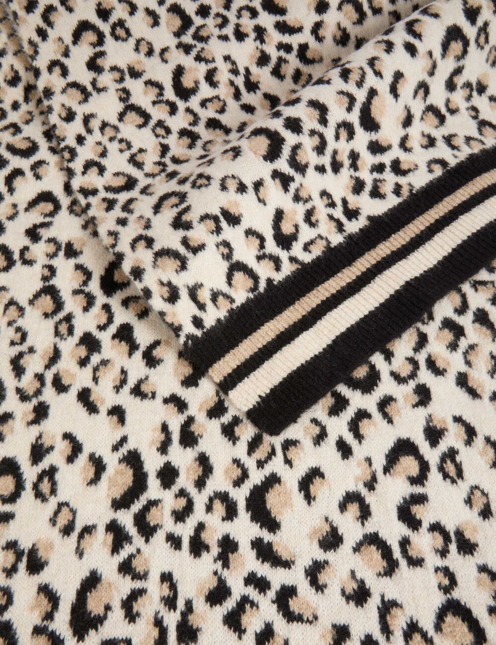 Sjaal met luipaardprint meerkleurig vrouw