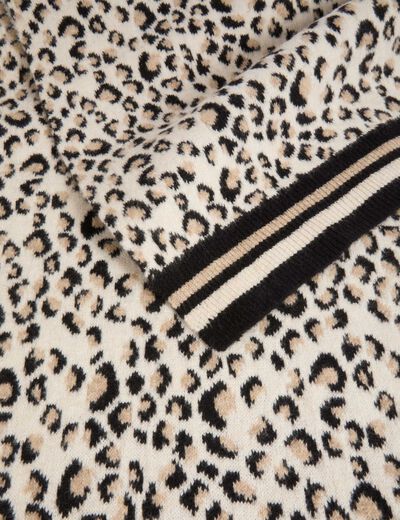 Sjaal met luipaardprint meerkleurig vrouw