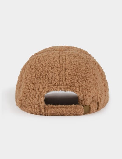 Petten van imitatiebont camel vrouw