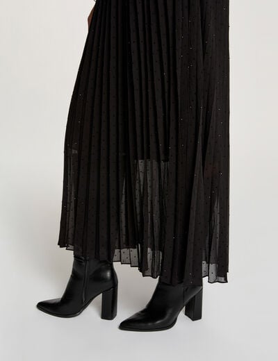 Lange rok met strass zwart vrouw