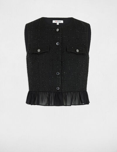 Chemise sans manches noir femme