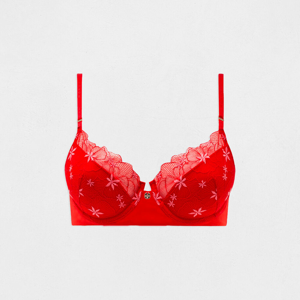 Soutien-gorge coques rouge femme