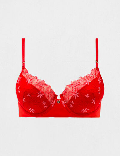 Soutien-gorge coques rouge femme
