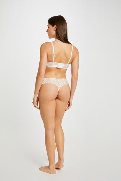 Soutien-gorge armatures ivoire femme