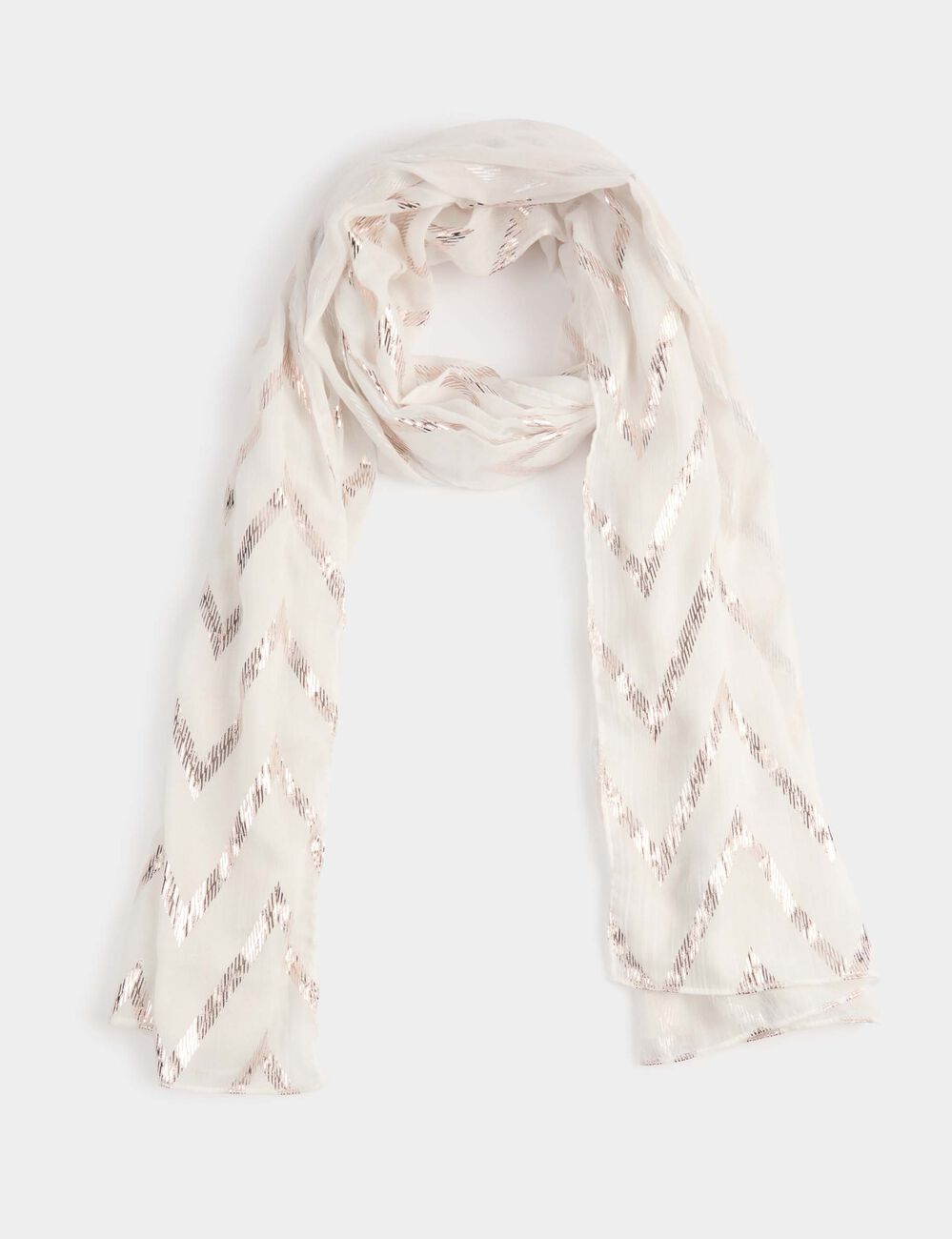 Foulard voile l&eacute;ger ivoire femme