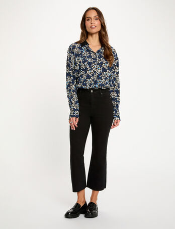 7/8 flare jeans zwart vrouw