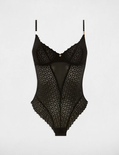 Body slip noir femme