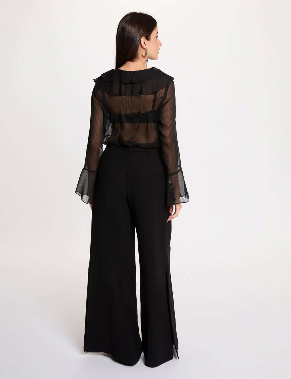 Chemise fluide noir femme