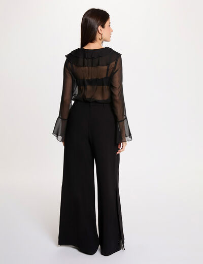 Chemise fluide noir femme