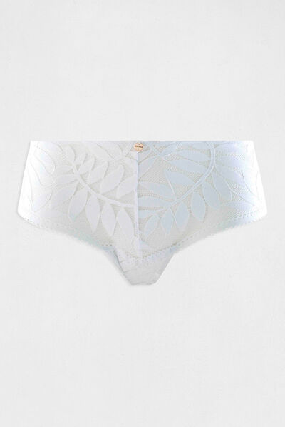 Shorty en dentelle blanc femme