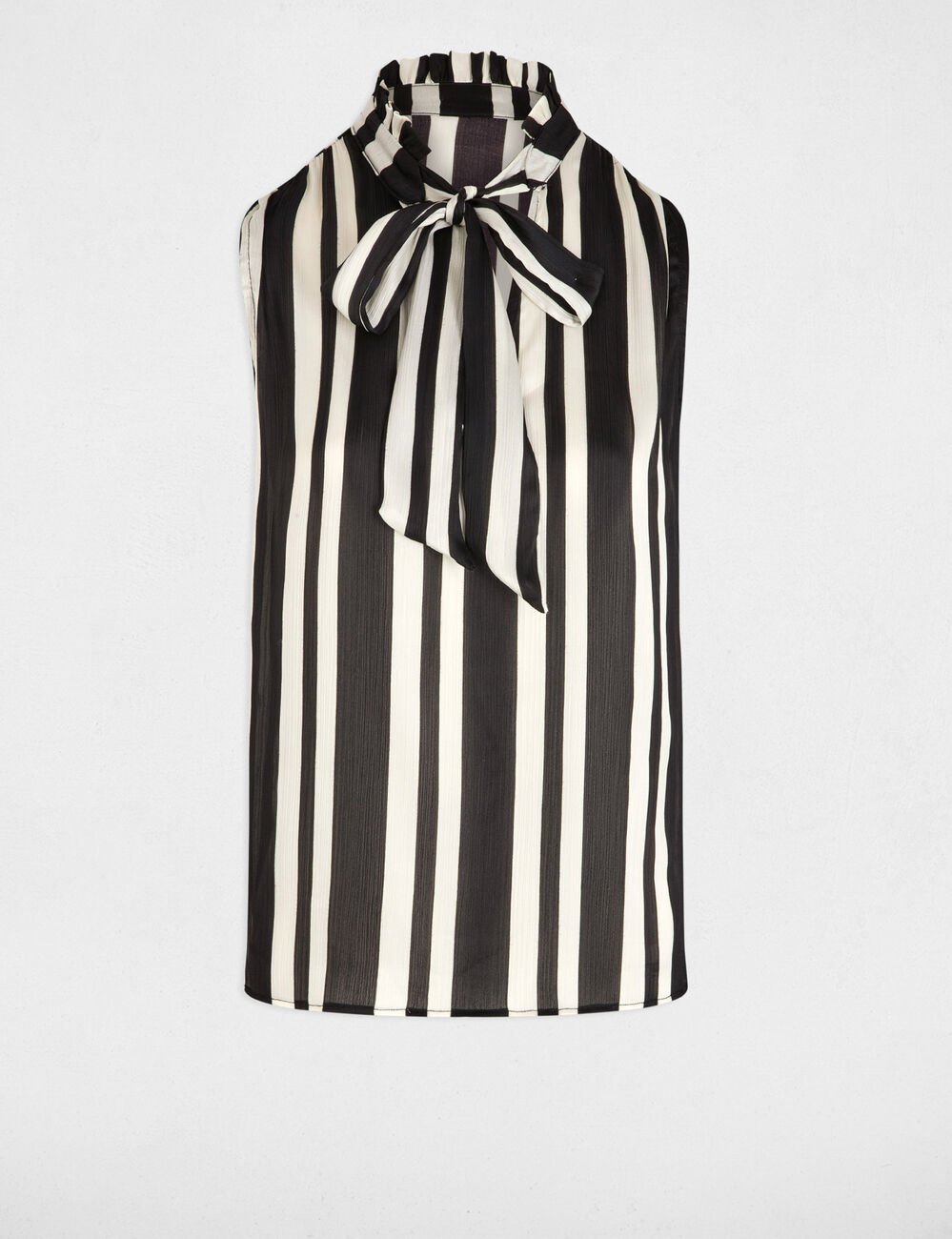 Blouse sans manches rayée multicolore femme
